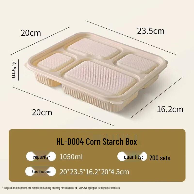 Biodegradable Corn Starch Takeout Container