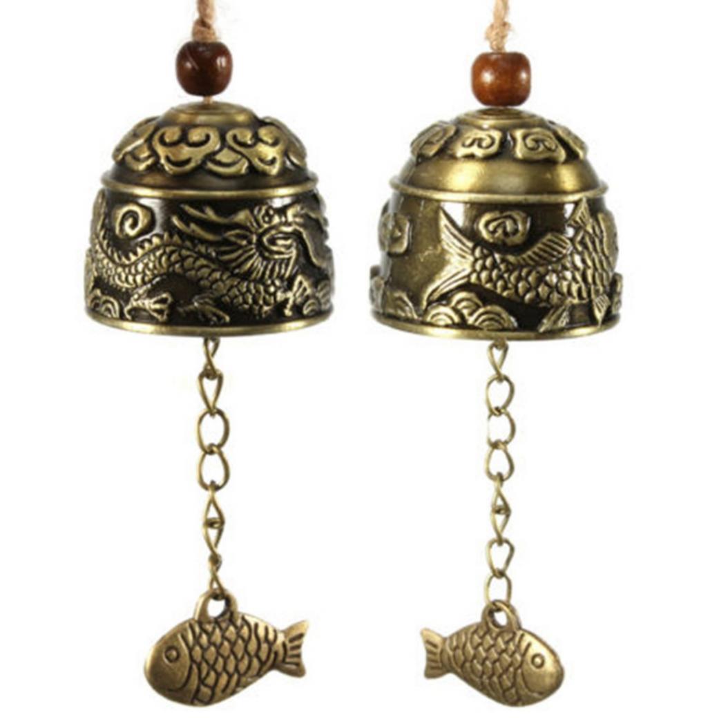2 PZ CAMPANE antiche in rame vintage campane da appendere fai da te