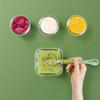 Silicone Complementary Food Spoon Double-Ended Fruit Scraper Spoon Portable Feeding Spoon
