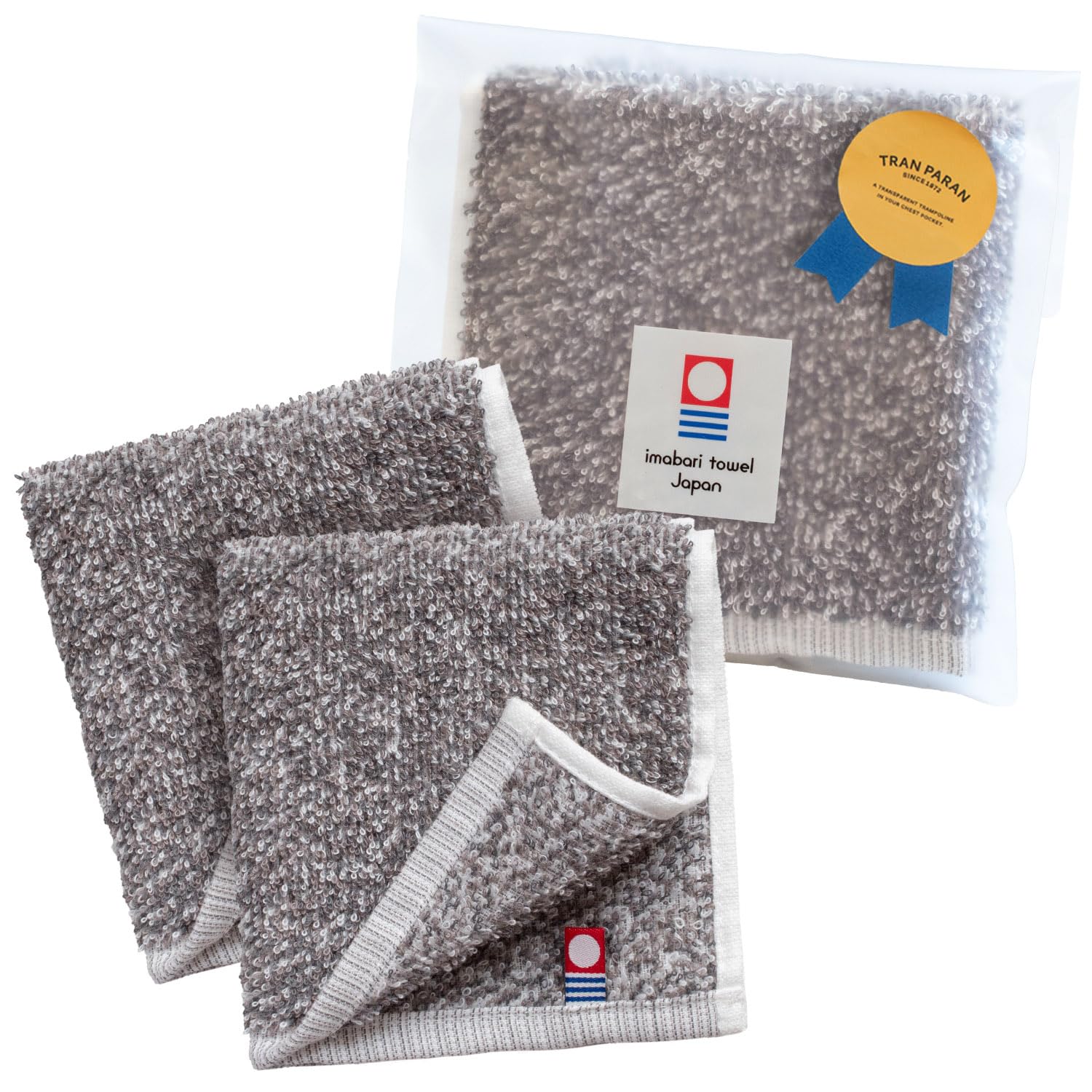 

Transparan Imabari Towel 23 x 23 Set of Mixed Heathered Imabari Hand Individually Wrapped Handkerchiefs, Approx. cm, 3, Colors, (Brown), Towels, Gift,