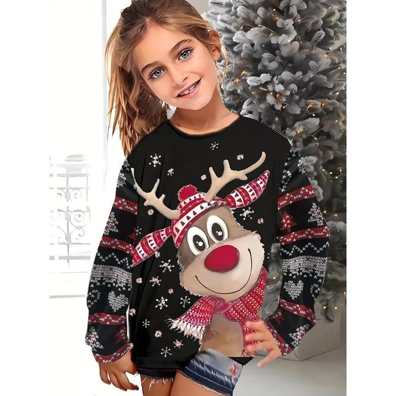 Children's Sweatshirt Autumn New Style Loose and Western Style Children's Spring and Autumn Cartoon Round Neck Sweatshirt RA02