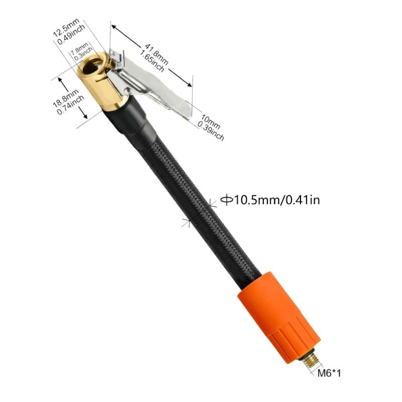 6mm Thread Quick Connection Tire Inflator Adapters Silicone Air Chuck Leak Proof Corrosion Resistant For Bike Motorcycle Car