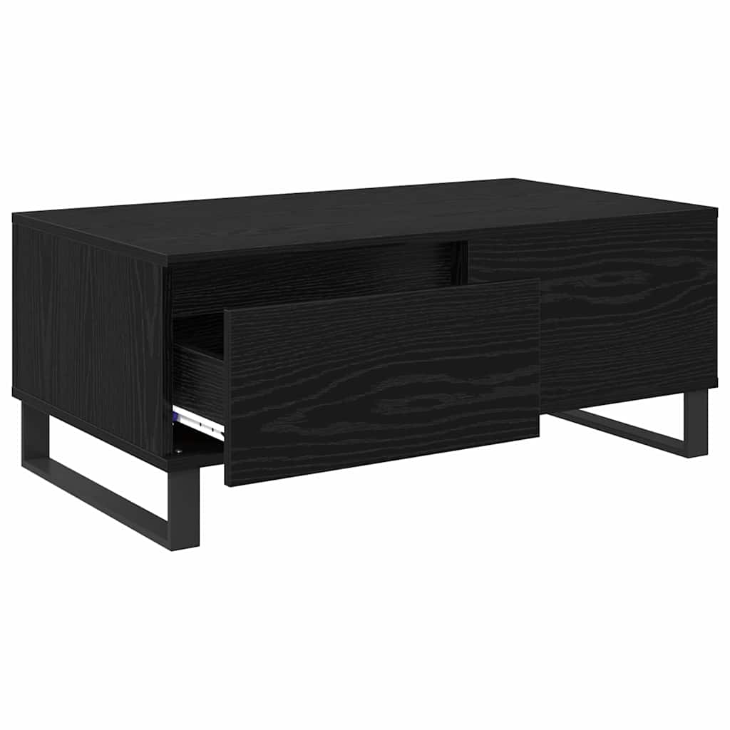 Coffee Table Black Oak Effect 90 x 50 x 36.5 cm Wood Based Material