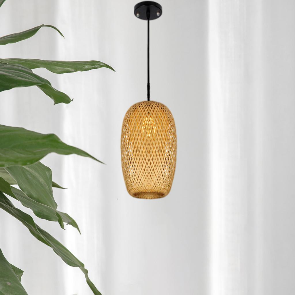 Bamboo Lamp Shades Weave Hanging Light Ceiling