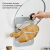 Pot Lids Organizer Rack Wall Mounted Kitchen Storage Shelf No Drilling Adhesive Cutting Board Holder for Home Dormitory Hotel
