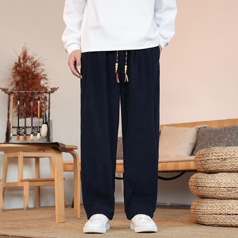 Autumn New Men's Loose Pants Large Size Fashion Trousers Japanese Retro Straight Pants