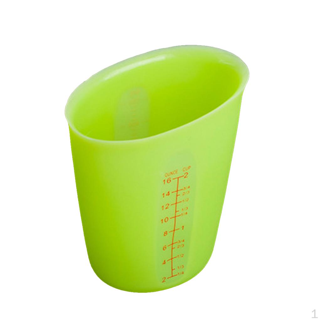Kitchen Silicone Measuring Cup Mix Stir Pinch&Pour Baking Measurement 250ml/500ml