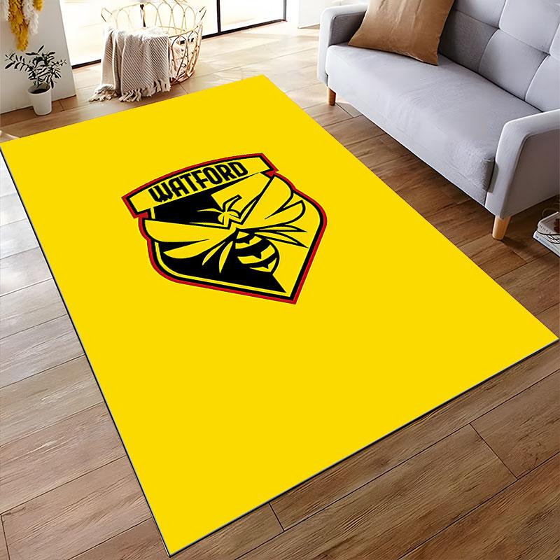 Watford Hornet Logo Carpet suitable as a non-slip mat for the living room or bedroom sofa