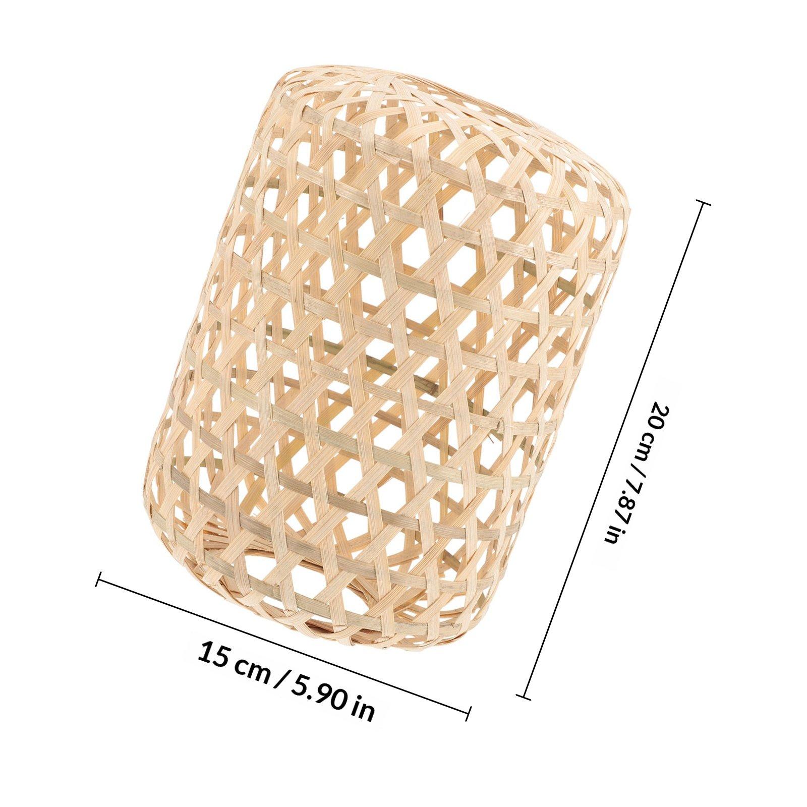 Плетеная бамбуковая абажур для потолочной лампы Абажур Потолочный светильник Покрытие для люстры Подвесной абажур для кабинета Прихожей Подвала