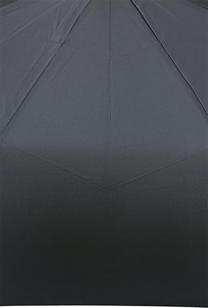 Folding Automatic 70cm Rib 120cm Lightweight Teflon Safety Suitable for Sunny and Rainy Black Umbrella, Open/Close, Large, Length, Diameter, Fabric,