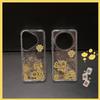 Applicable To Huawei Mate70pro Quicksand Gold Mobile Case New Year God of Wealth Mate60PRO Transparent Anti-fall Protection Case