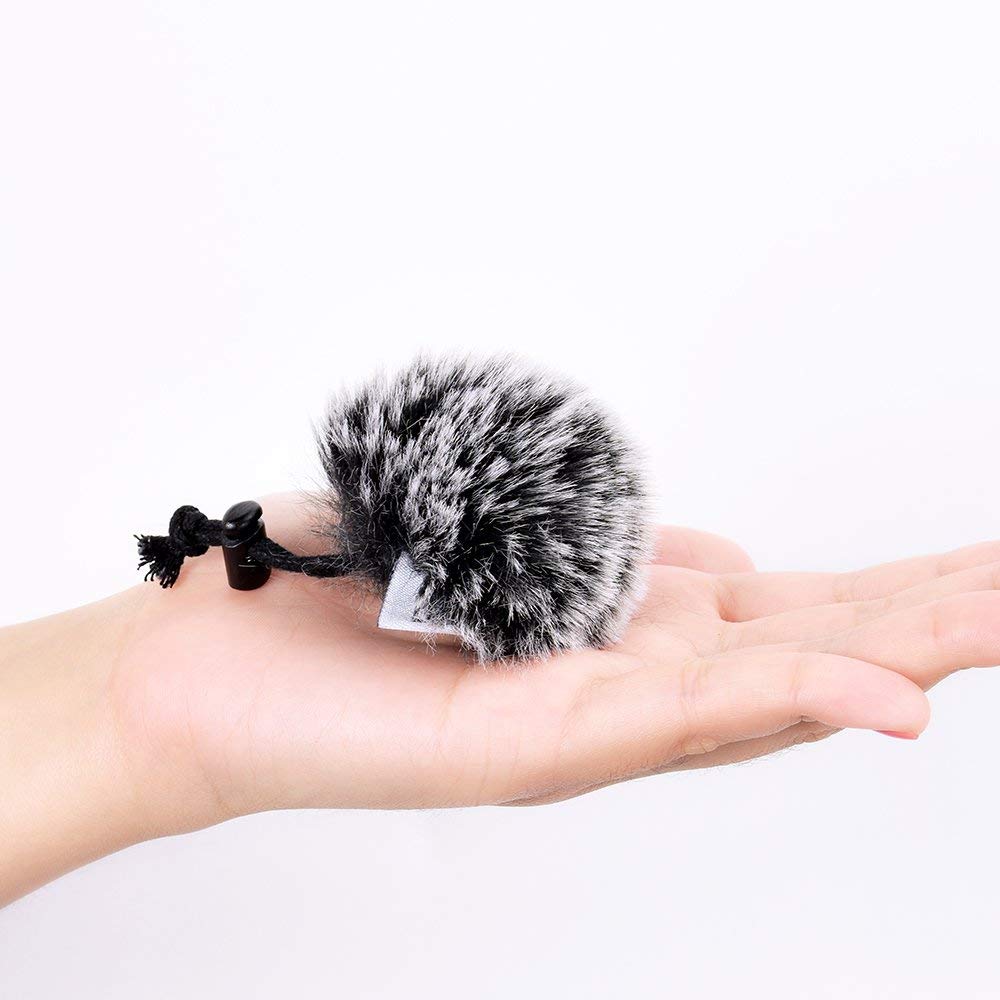COMICA Pin Mic Wind Muff Gray 3pcs Adjustable