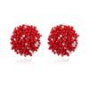 European & American Fashion Half-Circle Stud Earrings with Rice Beads