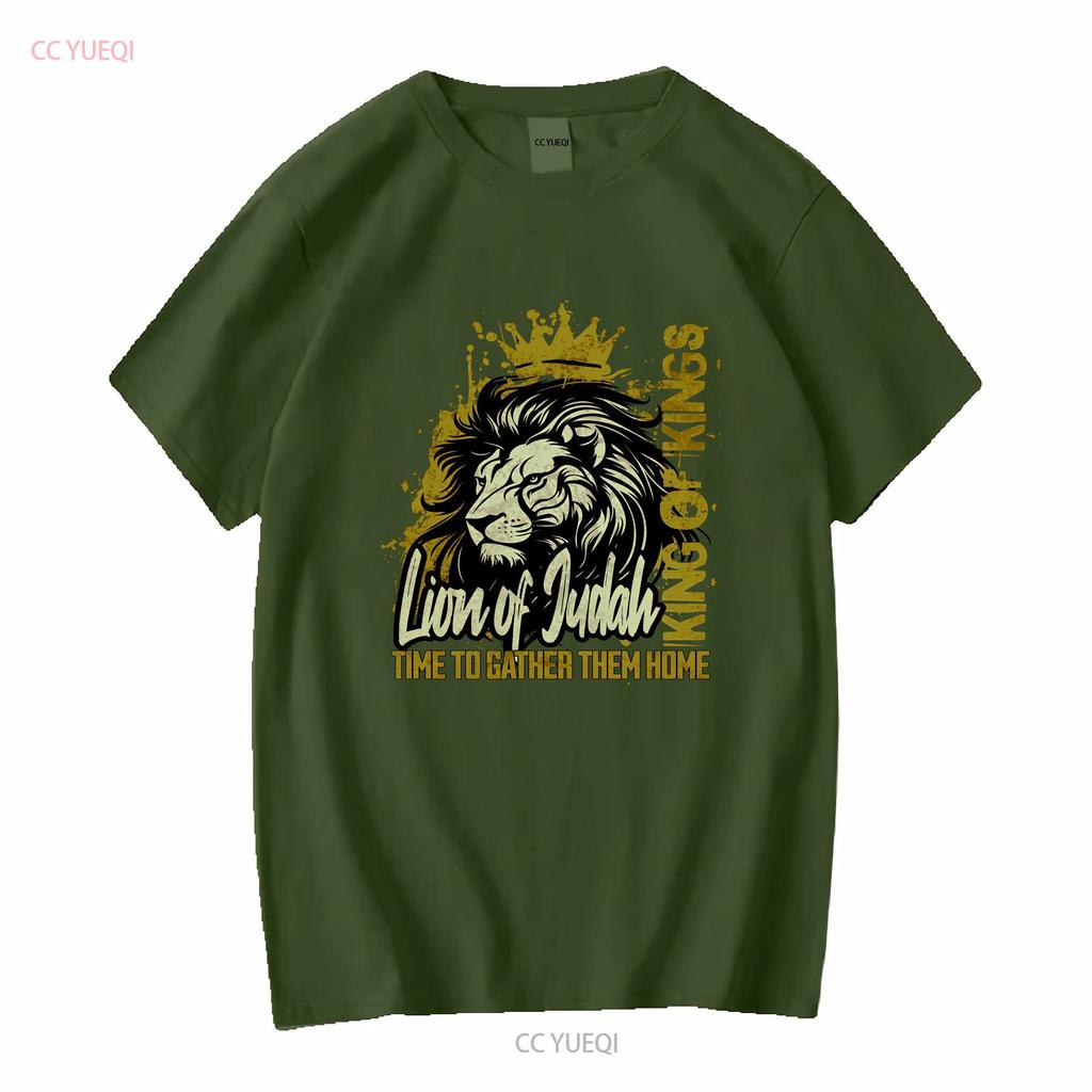 The Lion of Judah King Kings Christian Unisex T Shirt Faith Religion Gift Ideas Long or Short Sleeves Vintage Washed Breathable