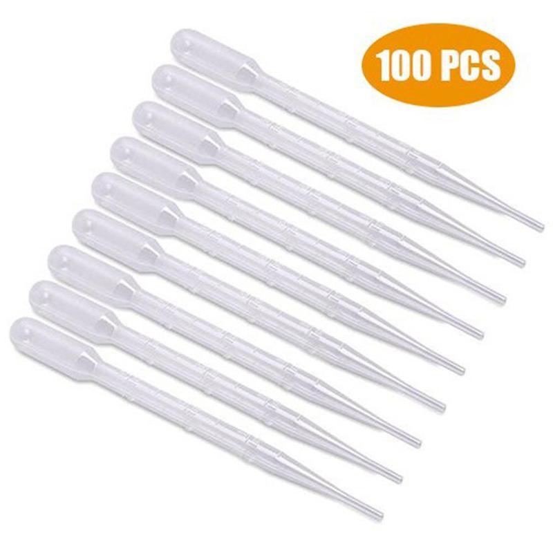 Basic Essential Bottles 100pcs 3ml Disposable Graduated Plastic Transfer Pipettes