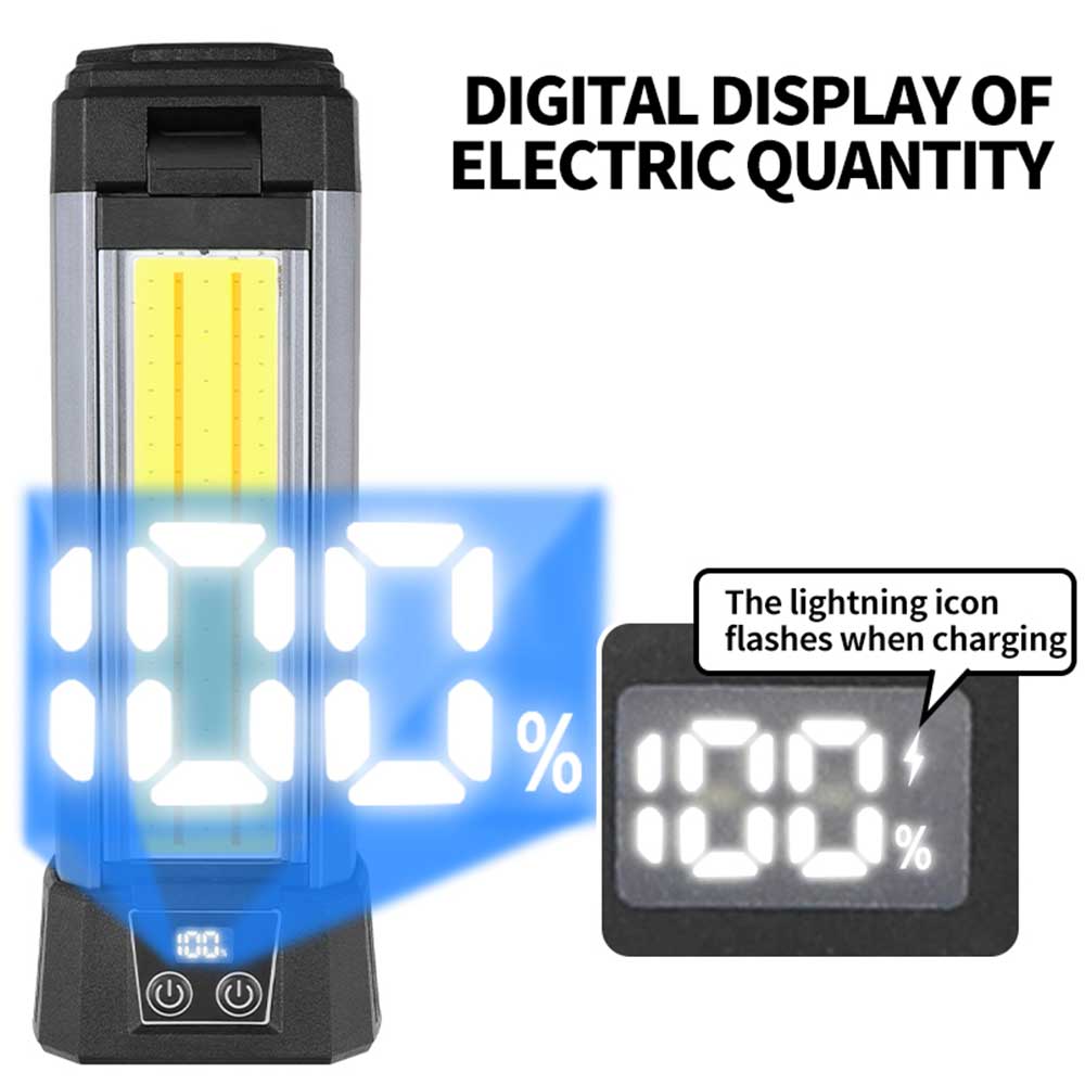Folding Camping Light Telescopic and Collapsible Night Light COB Mobile Lighting 6000-3000 mAh  Magnetic Road Light Flash Light