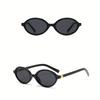 Retro Oval Fashion Glasses with Anti-Glare Lenses - Chic Small Frame Ideal for Party Wear & Travel Glasses Accessories