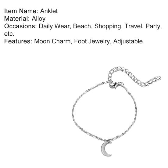 Anklet Moon Charm Exquisite Alloy Fashionable Ankle Bracelet for Dating