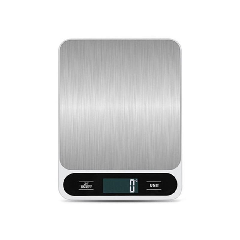 High Precise 1g Digital Kitchen Scale 5kg/10kg Capacity Stainless Steel Surfaces With Touch Button For Baking Cooking