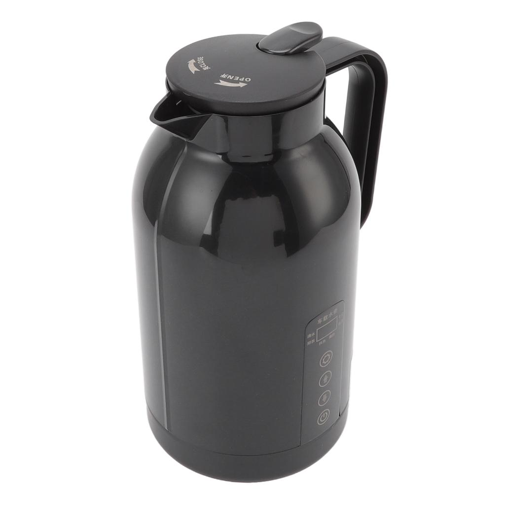 Auto Heizbecher Tragbarer Edelstahl Elektrischer Wasserkocher für Tee Kaffee Schwarz 1300ML