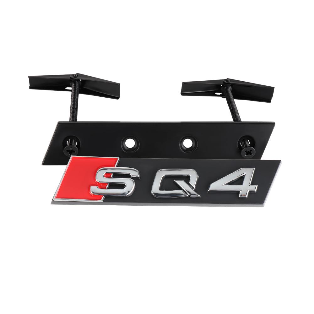 3D ABS Car Hood Front Grille Emblem Decoration Sticker Badge Logo For Audi SQ3 SQ4 SQ5 SQ6 SQ7 SQ8 Auto Styling Refit Accessorie