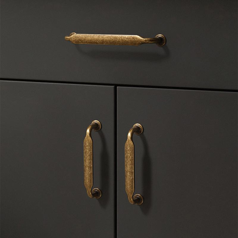Vintage Zinc Alloy Cabinet Door Handle Kitchen Cabinet Drawer Wardrobe Door Knob Vintage Furniture Hardware