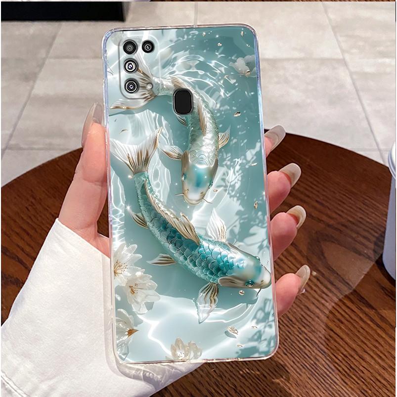 Case For Samsung Galaxy M31 M21s M21 M30s Clear Luxury Cute Cat Love Rabbit Funny Silicone TPU Soft Shell Phone Case Back Cover