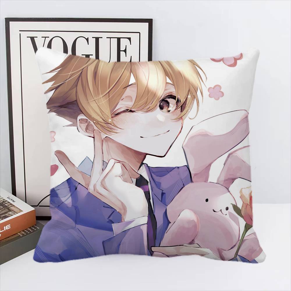 Anime Ouran High School Host Club Individual Pillow Case Square Pillow Bedroom Sofa Leisure Comfort Cushion Home Decoration
