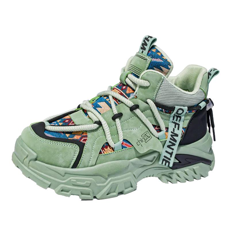 

New Luxury Men s Patchwork Casual Sneakers Comfortable Platform Shoes Designed Height Increasing Sneakers Men Casual Sports Shoe 44 зелёный