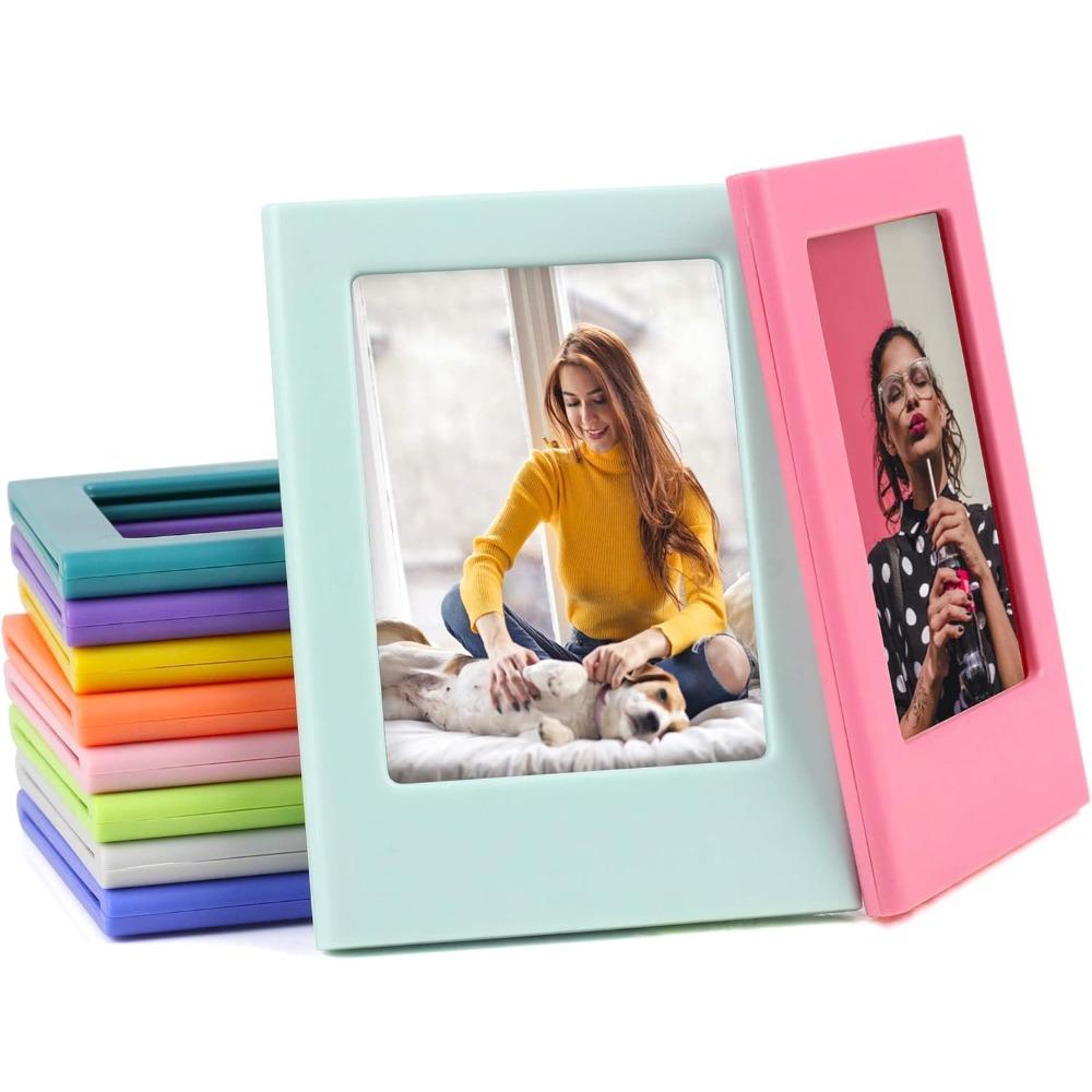 Zestaw 10 magnetycznych ramek na zdjęcia 2x3, odpowiednich do Fujifilm, uroczy, kolorowy, kompaktowy zestaw do ekspozycji zdjęć 2x3 cale