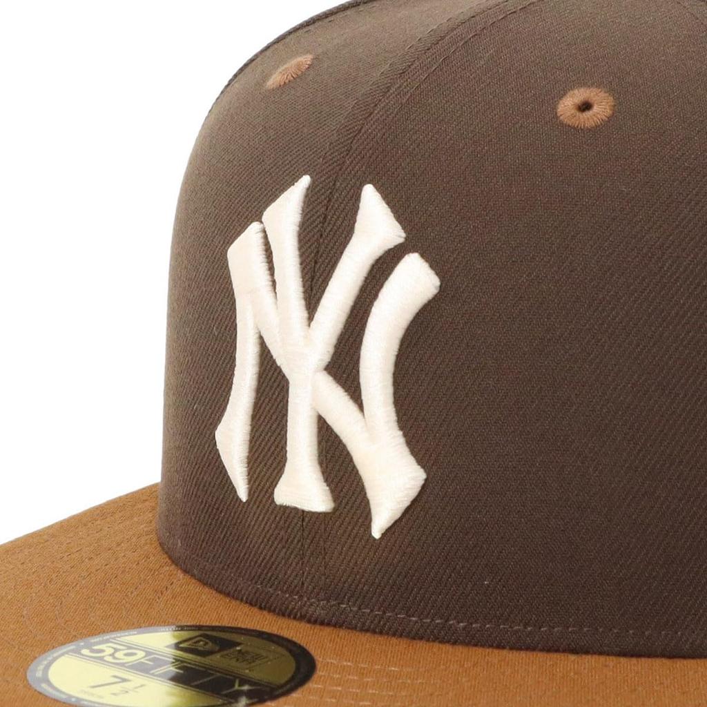 New Era 59FIFTY NY Yankees Cap Walnut ONSPOTZ Exclusive 7 1/2 Side Patch 2-Tone Japan Import Authentic