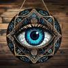 Vintage Bohemian Evil Eye Tin Sign Embossed Wall Decor Limited Edition