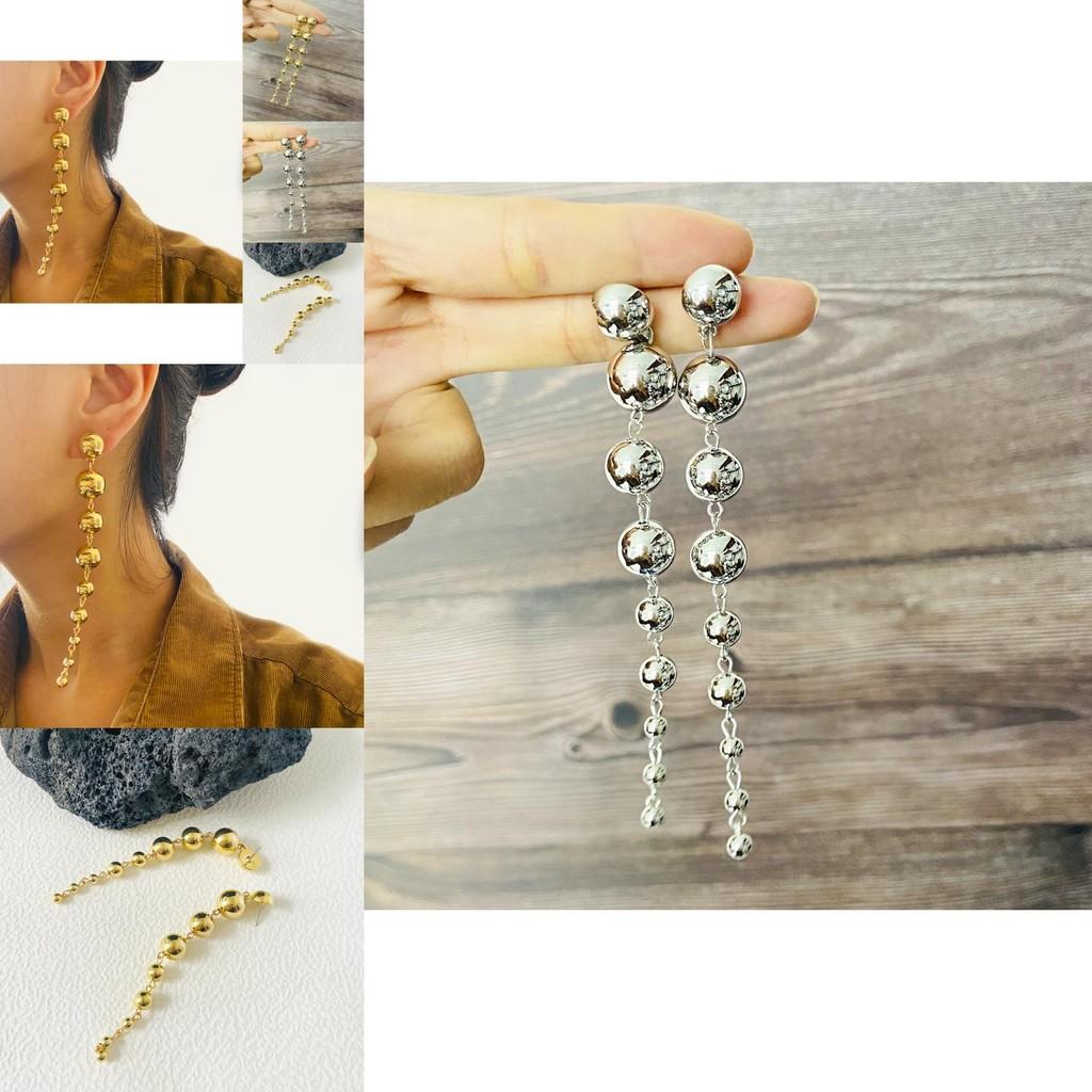 Chic Gold And Silver Plated Geometric Earrings For Women With Modern Circle Accents