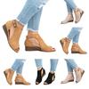 Stylish Women's Ladies Peep Toe Wedge Sandals Featuring Buckle Ankle Strap For Versatile Looks