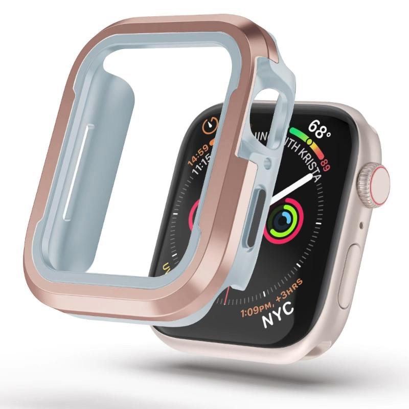 40/41/44/45mm Bumper Case Slim- Protective Cover Lightweight Aluminum & TPU Case Fitting for Watch S8/7/6/5/4/SE2