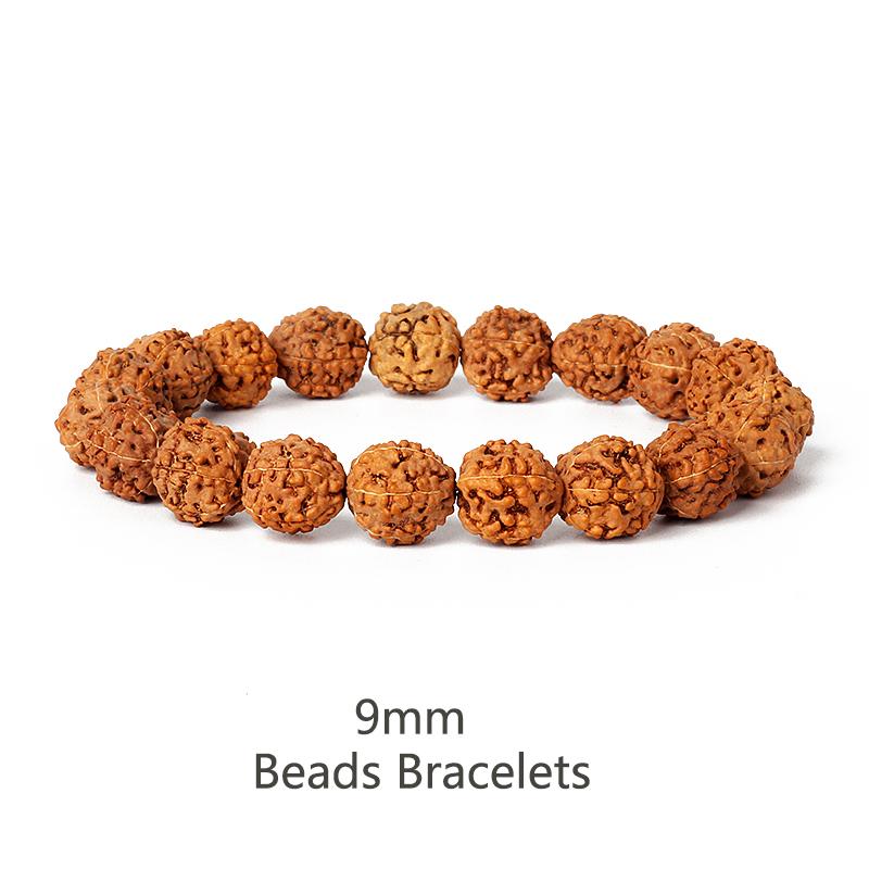 Natural Wood Star Moon Bodhi Seeds Bead Bracelet Promotes Meditation Wisdom & Good Luck Fortune Enlightenment Harmony Jewelry