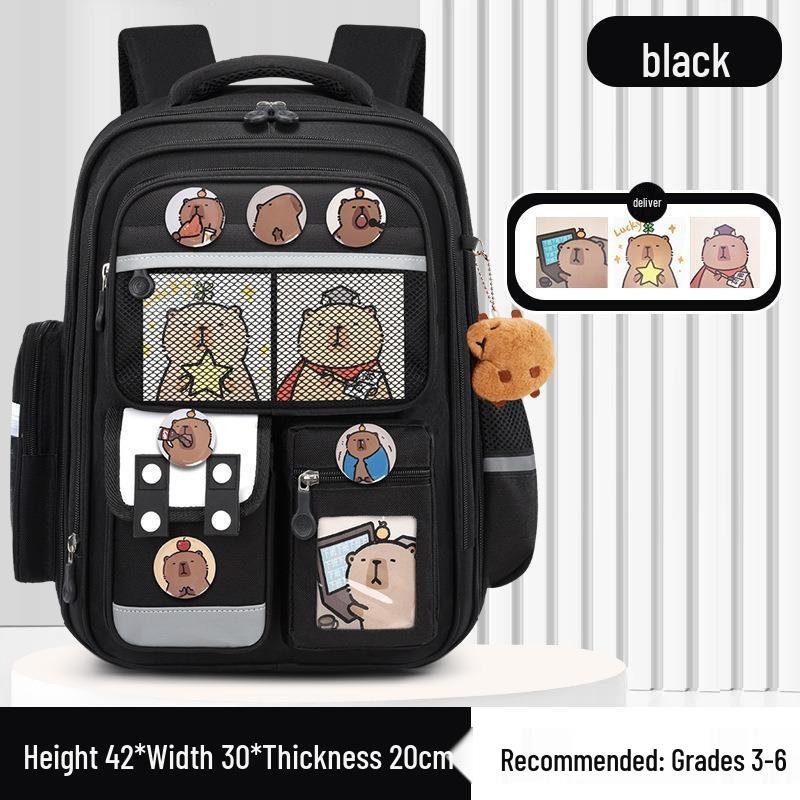 Kuromi Kids' School Backpack: Large Capacity, Spine Protection, Ages 6-12, Grades 1-6