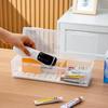 Clear Plastic Compartmentalized Organizer Box Holds Cards Storage Box With Adjustable Divider