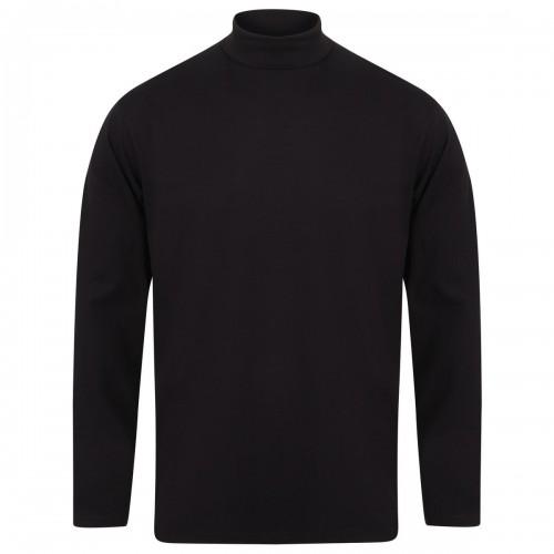 Henbury Mens Roll Neck Long-Sleeved Top