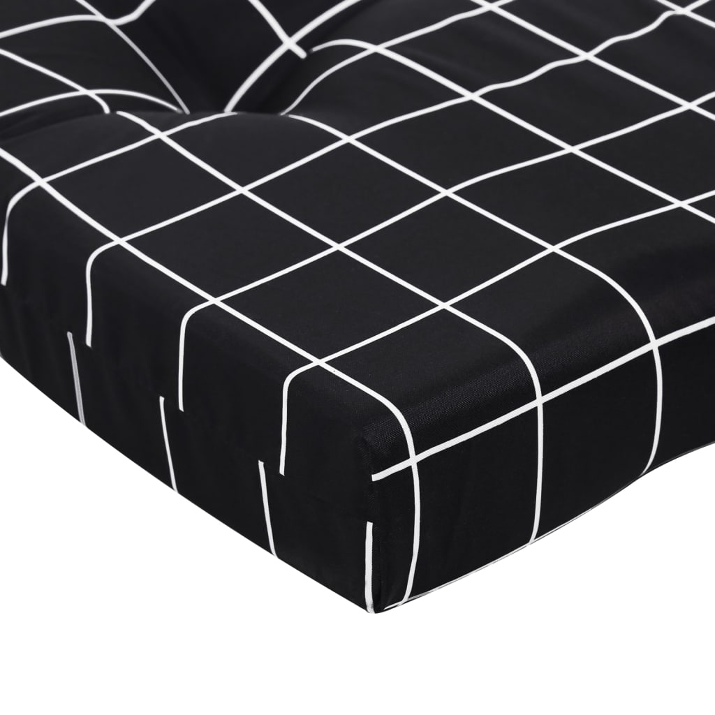 Adirondack Chair Cushions 2 Pcs Black Checkered Oxford Fabric