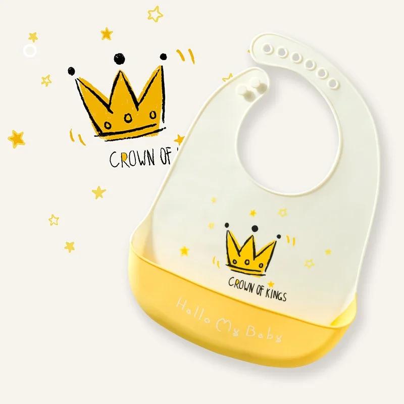 Baberos de silicona suave para bebés, artículos para niños y niñas, baberos impermeables para alimentación de bebés recién nacidos, delantales de dibujos animados, baberos para niños pequeños, paños para eructar, pañuelos