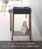 Yamazaki RIN Storage with Small Item Tray and Lower X X Removable 10181 Cart, 2-Tier, Brown, Shelf, W47.3 D33.6 H71.6cm, Basket, Casters,