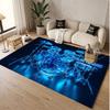 Music Drums Theme Soft Crystal Velvet Rug Custom Name & Text Print Non Slip Floor Rug for Bedroom Living Room
