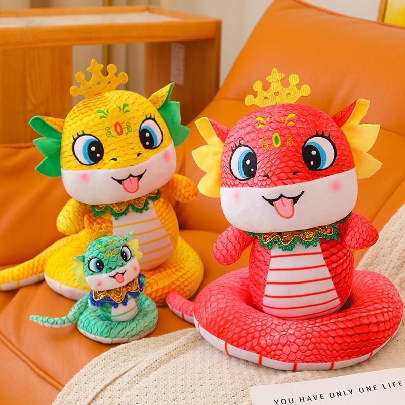 Adorable Plush Snake Doll For 2025 Year Of The Snake Gift Soft Toy With Custom Logo