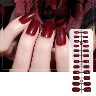 24 vnt./lapas Nagų dailės pleistrai Visą dengiantys „pasidaryk pats“ dizainas Daugkartinio naudojimo nagų lakas Dirbtiniai galiukai