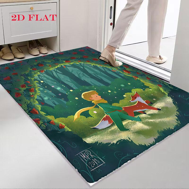 Little Prince Bloom Carpet Rug for Living Room Bedroom Home Sofa Decoration,Kids play Nonslip Floor Mat