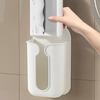 Wall Mounted Tissue Box Napkin Container Bathroom Adhesive Dispenser Organizer