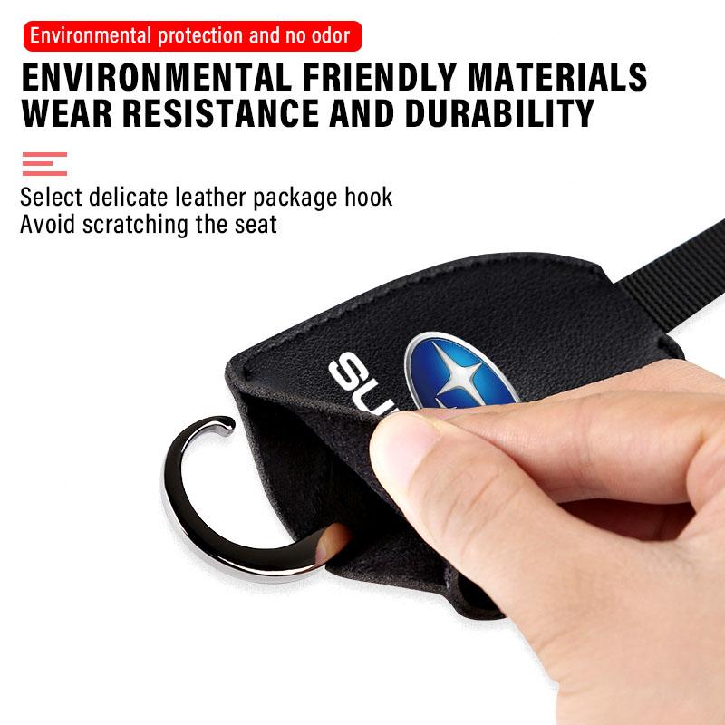 1/2 Stück Leder Auto Sitzlehnenhaken Tragbarer Hängebeutelständer Für Subaru LEGACY Forester Outback Rally WRX WRC XV Impreza