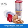 Brot Toast Aufbewahrungsbox mit luftdichtem Deckel Frische Brot Aufbewahrungsbehälter Multifunktionaler Brotlaibspender Kunststoff Sandwich Brot Keeper für