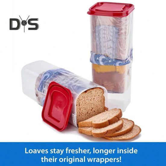 Brot Toast Aufbewahrungsbox mit luftdichtem Deckel Frische Brot Aufbewahrungsbehälter Multifunktionaler Brotlaibspender Kunststoff Sandwich Brot Keeper für